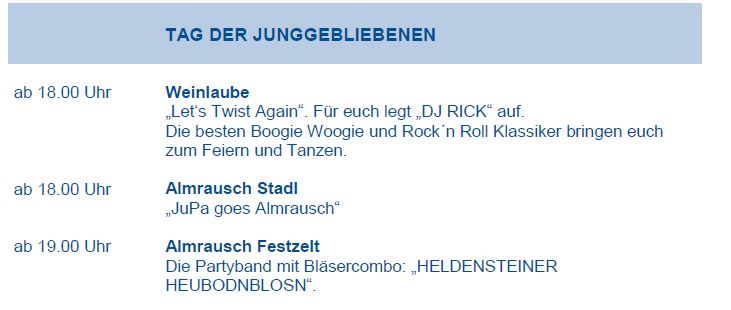 Programm 18. Juli 2024