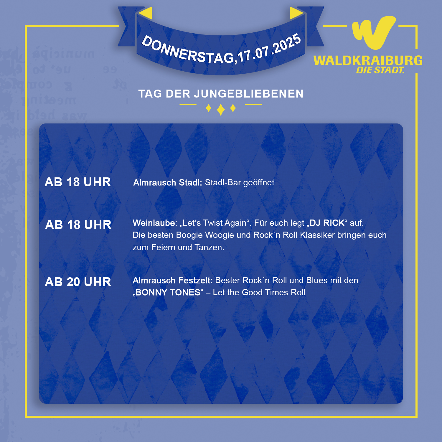 Donnerstag, 17.7.2025