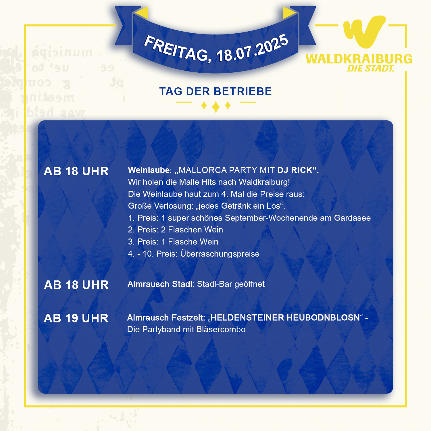 Freitag, 18.7.2025