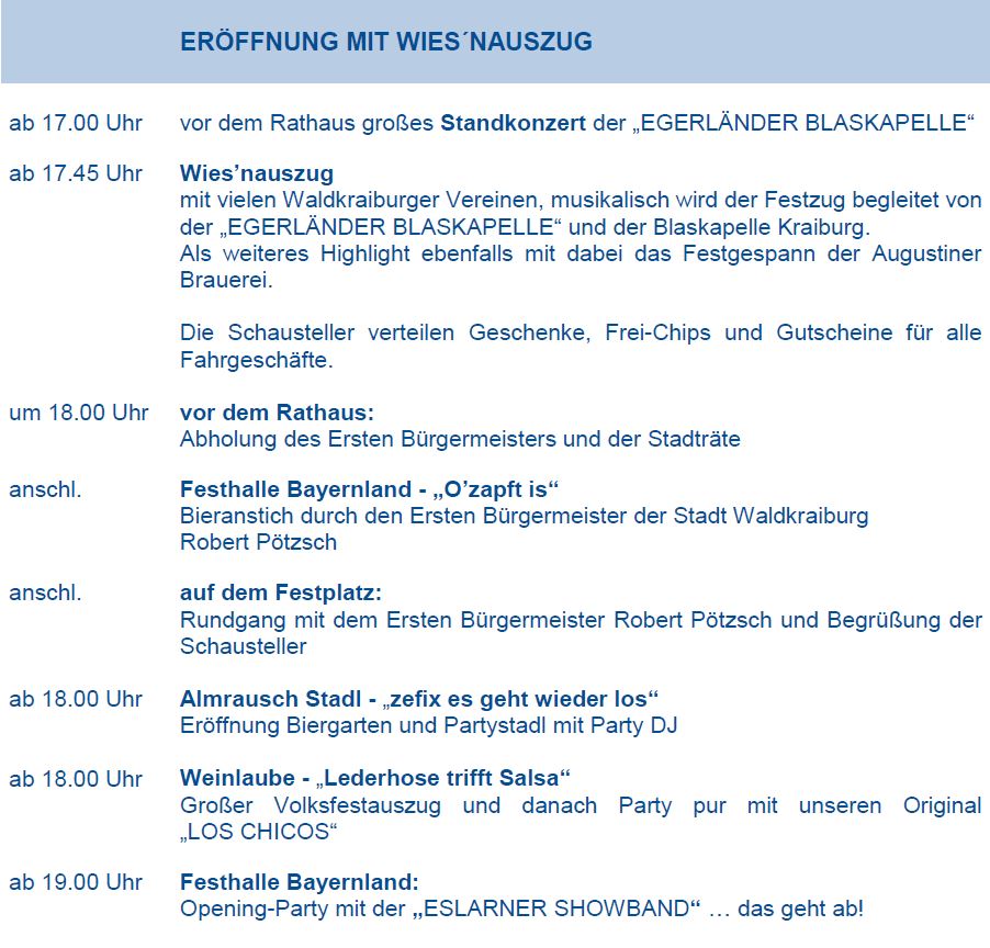 Programm Freitag 7. Juli 2023