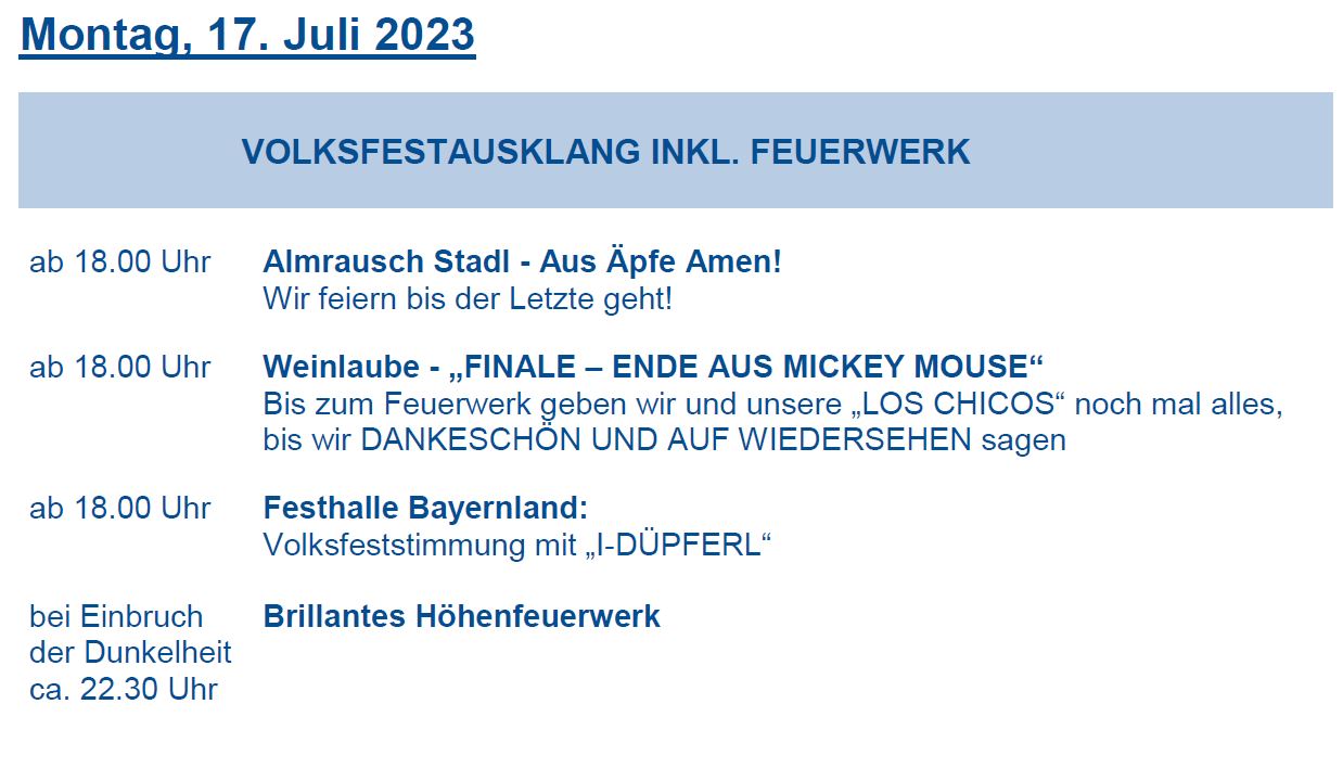 Montag, 17. Juli 2023 neu